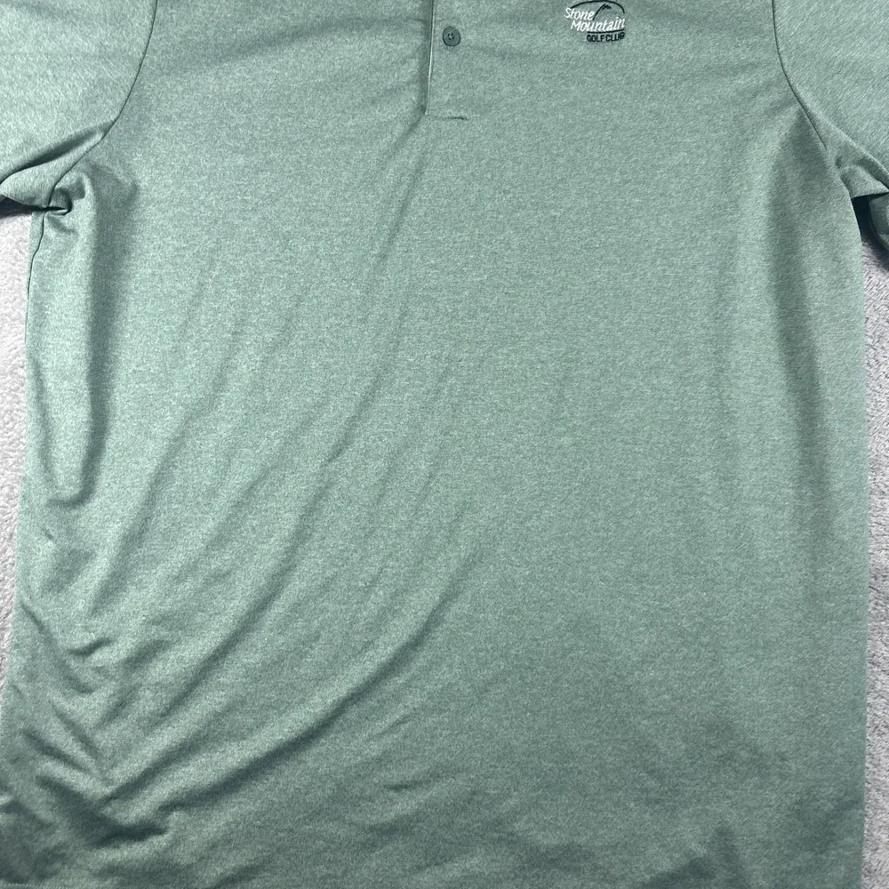 Adidas Mens Golf Polo Shirt Green Stone Mountain Golf Club Sz Large